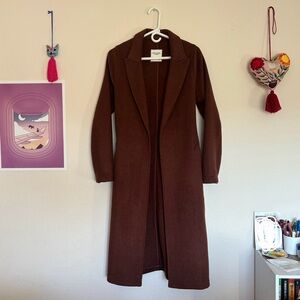 Abercrombie & Fitch Wool-Blended Belted Dad Coat